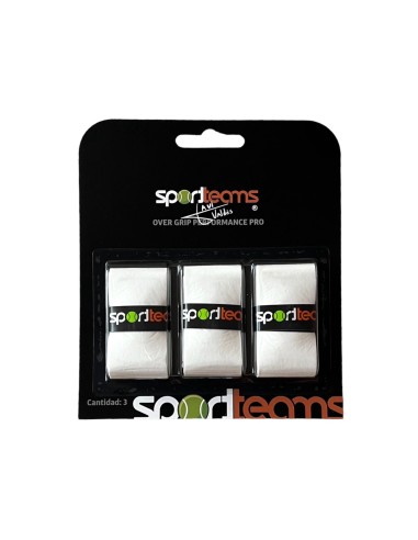 OVERGRIPS SPORT TEAMS WHITE 3 UNIDADES